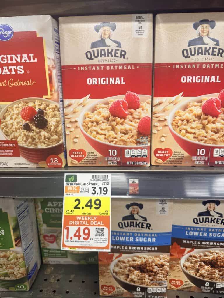quaker instant oatmeal kroger shelf image (1)