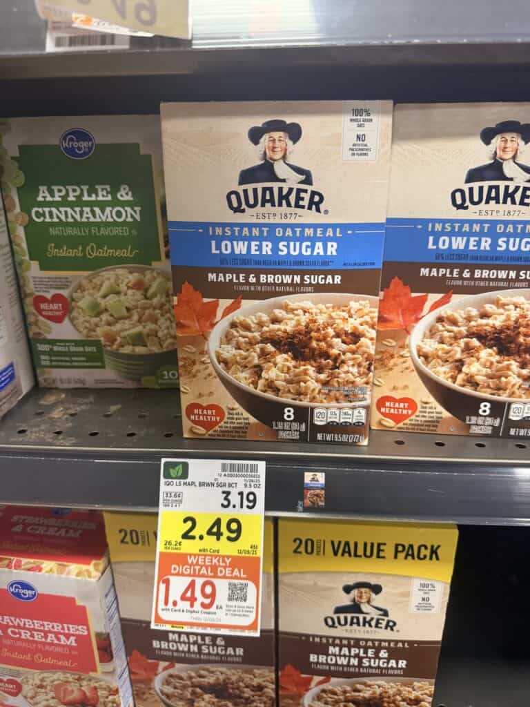 quaker instant oatmeal kroger shelf image (1)