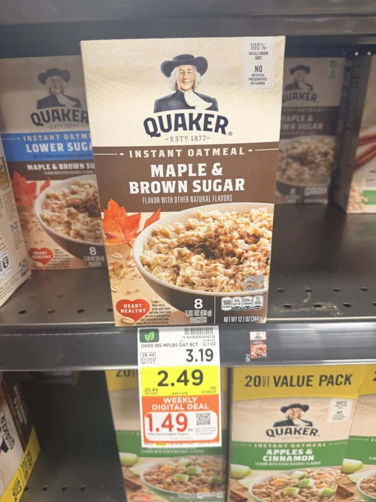 quaker instant oatmeal kroger shelf image (1)