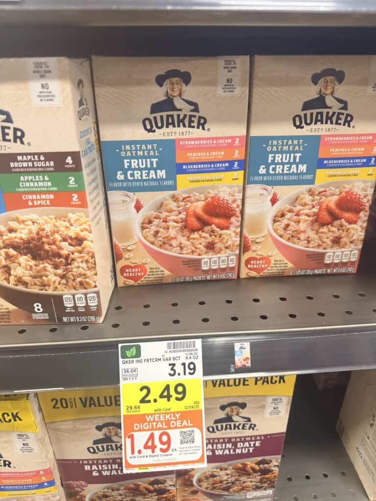 quaker instant oatmeal kroger shelf image (1)