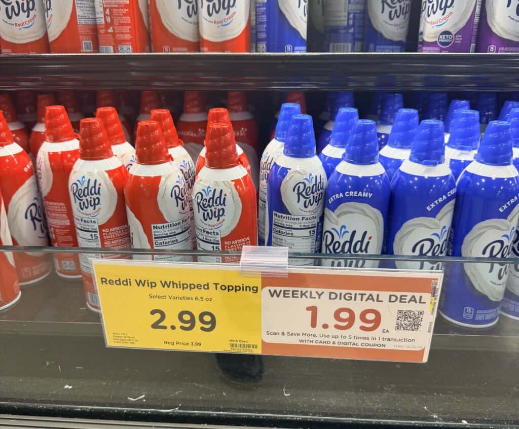 reddi whip kroger shelf image
