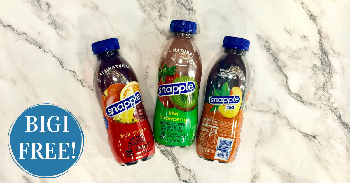 Snapple Singles are B1G1 FREE! - Kroger Krazy