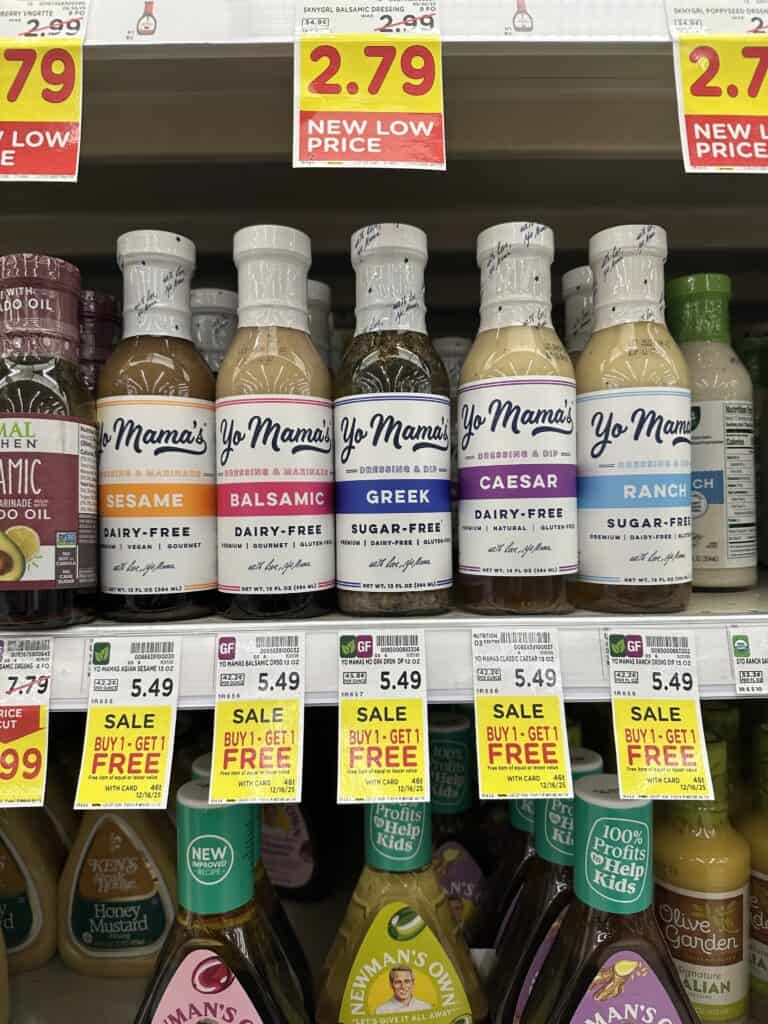 yo mamas dressing kroger shelf image