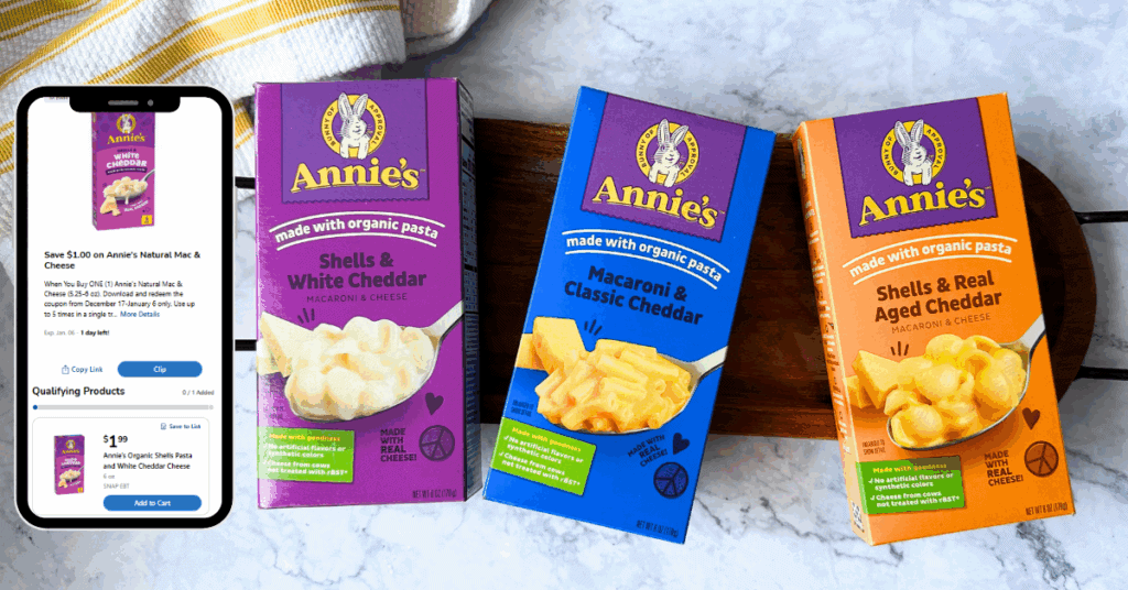 Annie's Macaroni & Cheese Kroger Digital Coupon