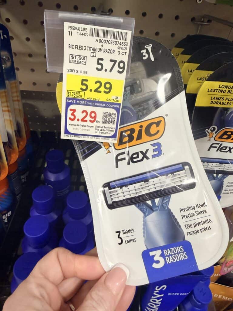 BIC Disposable Razors Kroger Shelf Image
