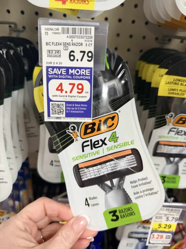 BIC Disposable Razors Kroger Shelf Image