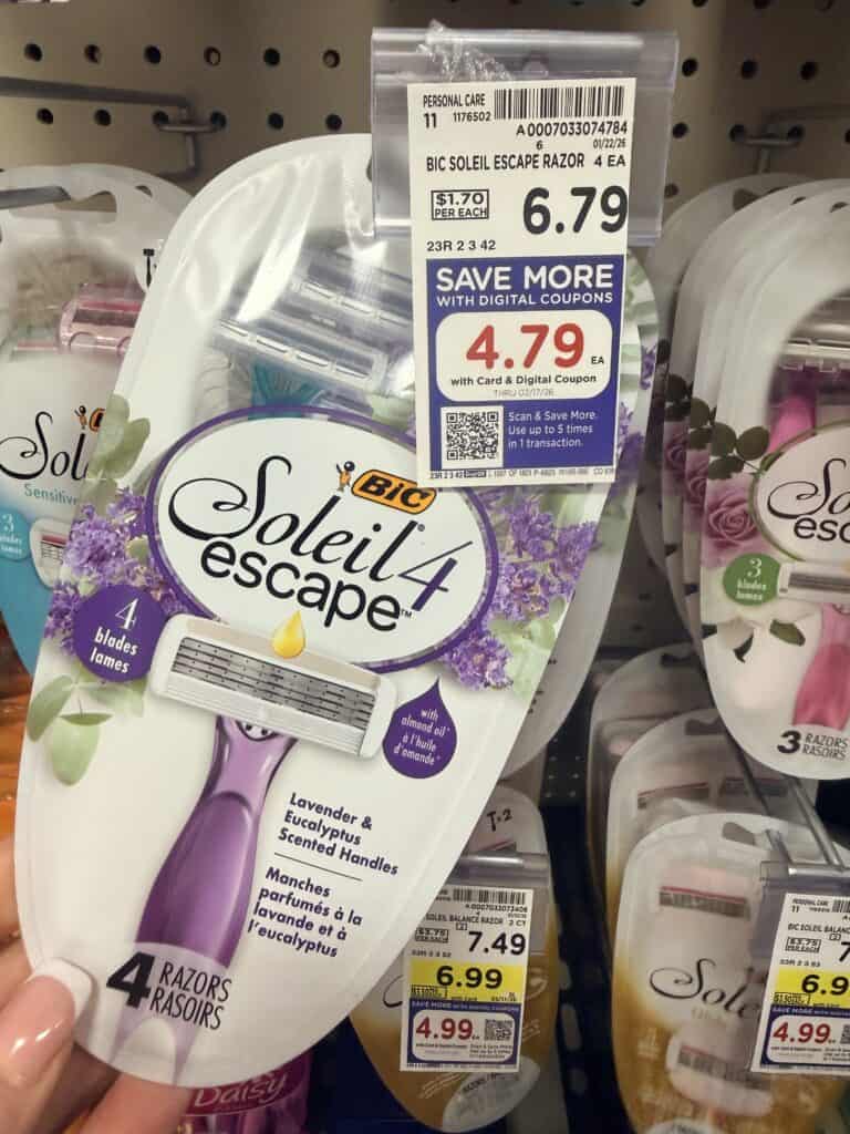 BIC Disposable Razors Kroger Shelf Image