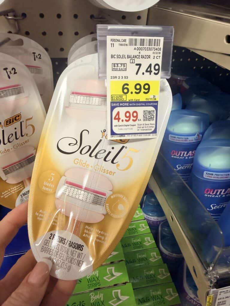 BIC Disposable Razors Kroger Shelf Image