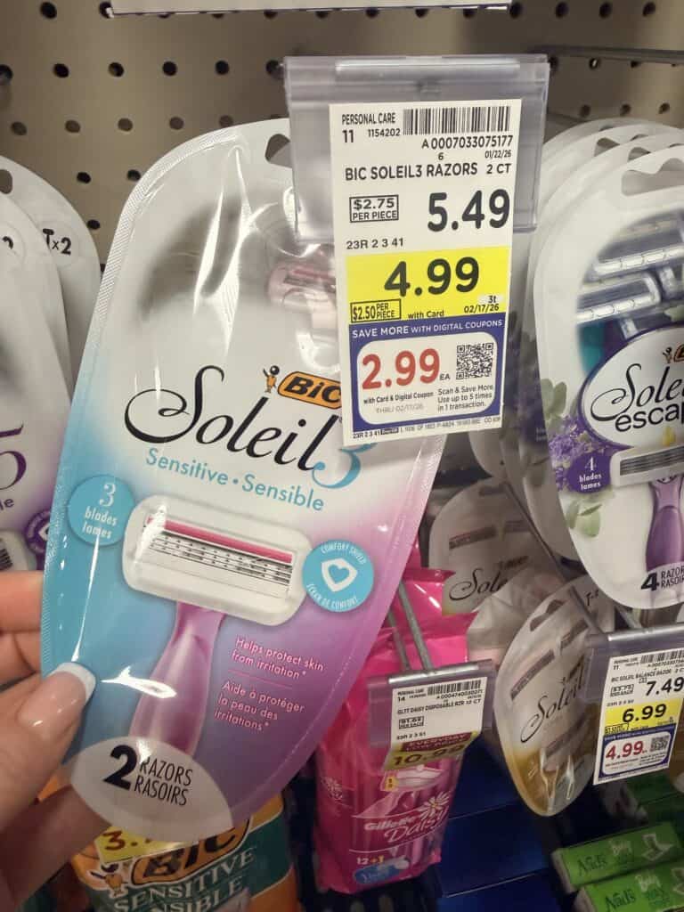 BIC Disposable Razors Kroger Shelf Image