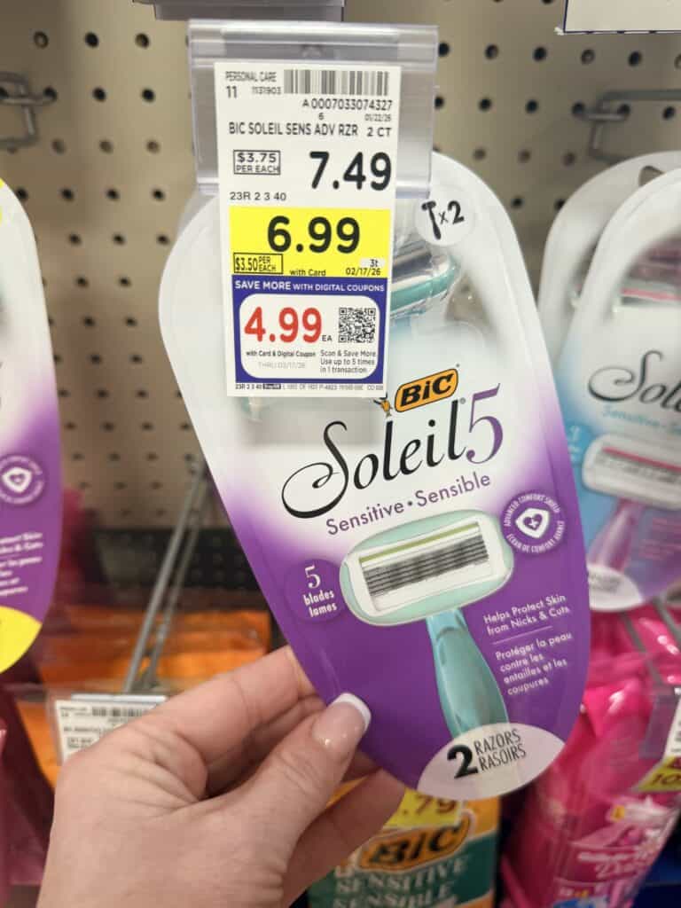 BIC Disposable Razors Kroger Shelf Image