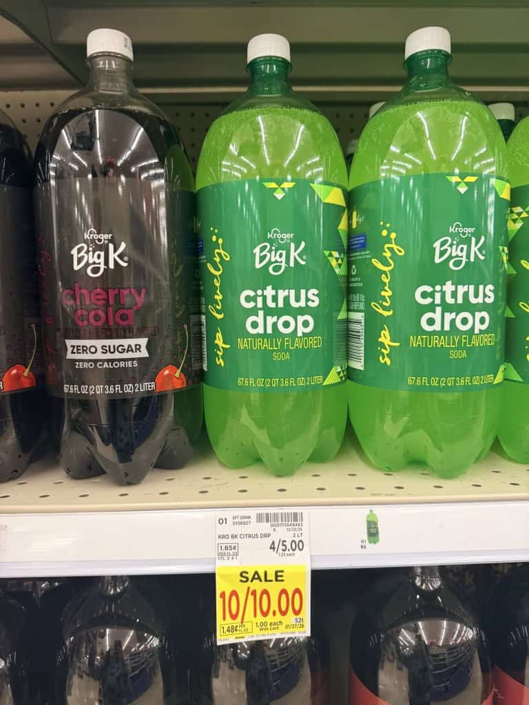 Big k soda kroger shelf image