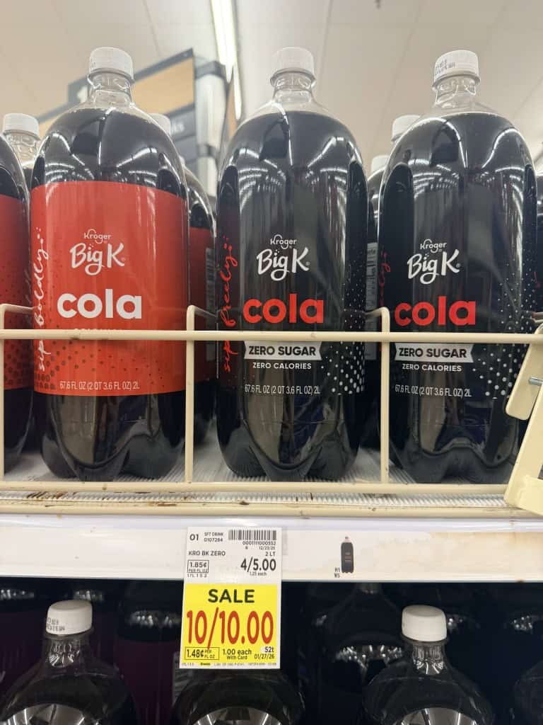 Big k soda kroger shelf image
