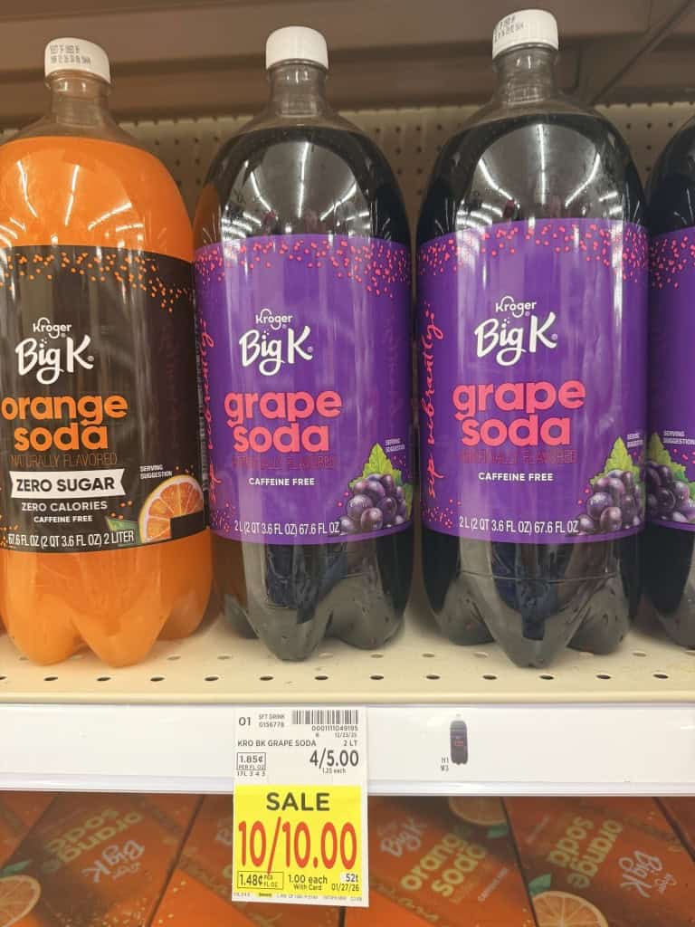 Big k soda kroger shelf image