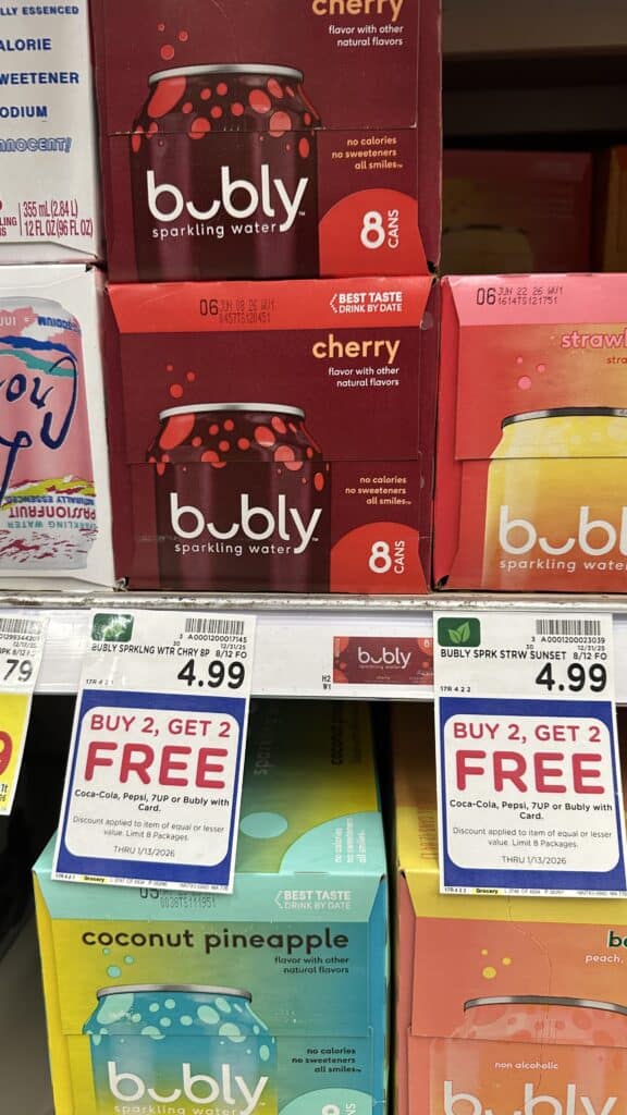 Bubly Sparkling Water Kroger Shelf Image