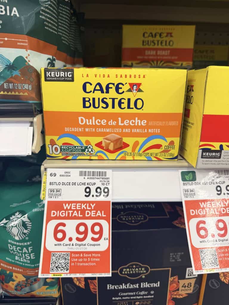 Cafe Bustelo Kroger Shelf Image (