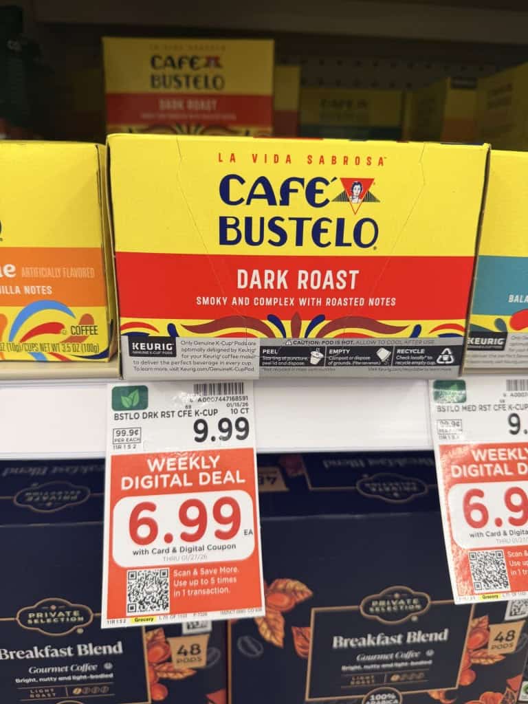 Cafe Bustelo Kroger Shelf Image (