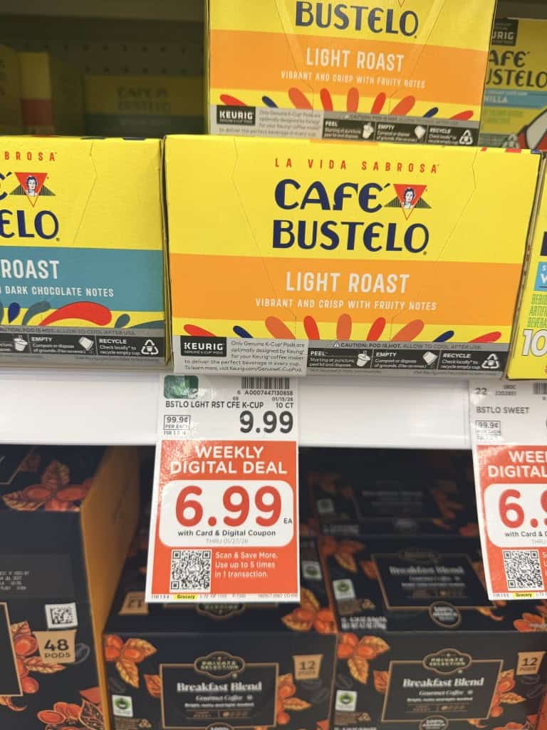 Cafe Bustelo Kroger Shelf Image (