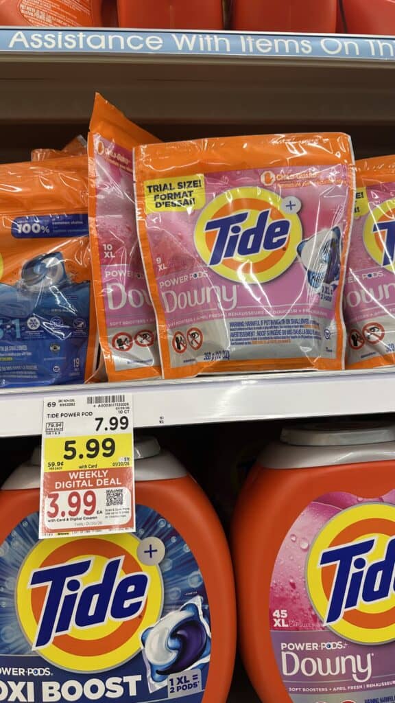 Gain and Tide Laundry Detergent Kroger Shelf Image