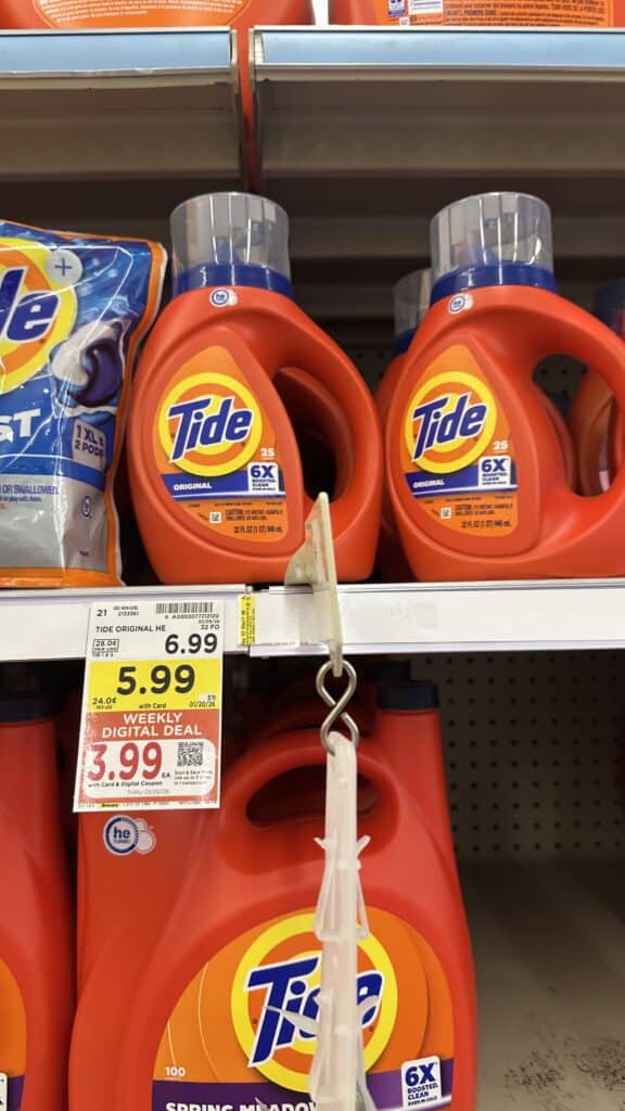 Gain and Tide Laundry Detergent Kroger Shelf Image