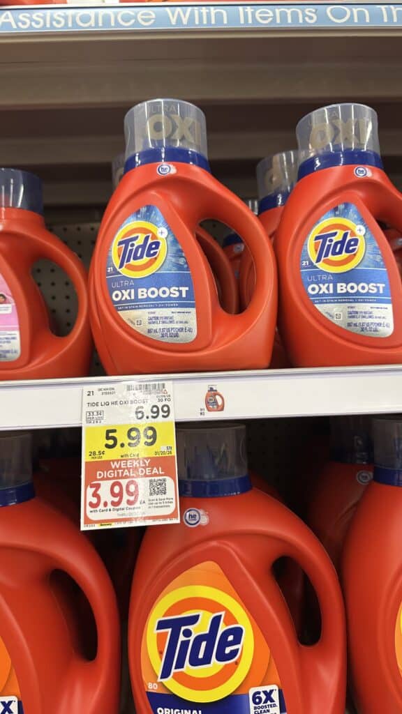 Gain and Tide Laundry Detergent Kroger Shelf Image