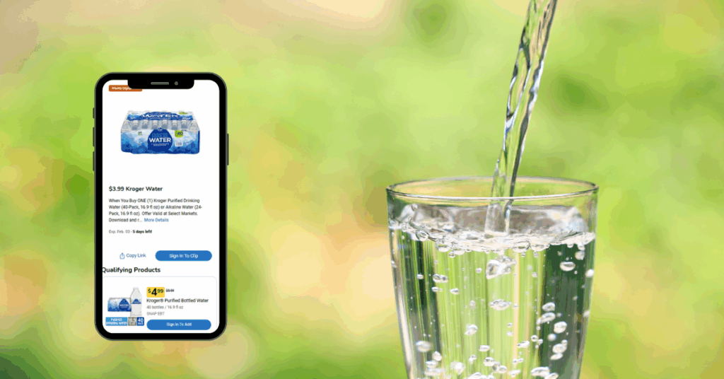 Kroger water digital coupon