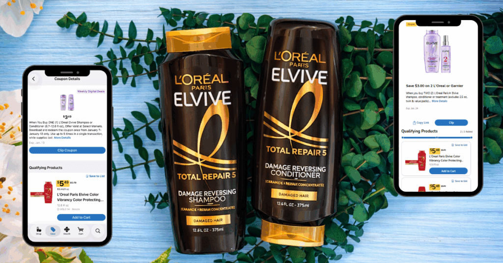 L'Oreal Paris Elvive Shampoo and Conditioner Kroger Digital Coupon