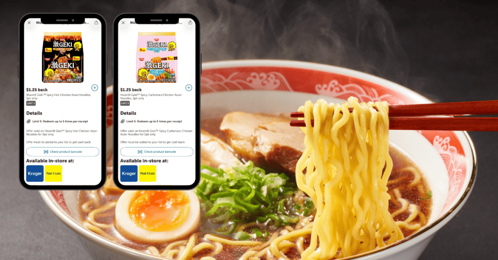 Nissin Geki Ramen Kroger IBotta rebates