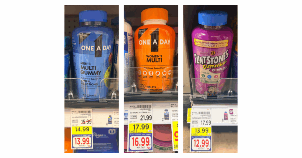 One a Day and Flintstones kroger Shelf image