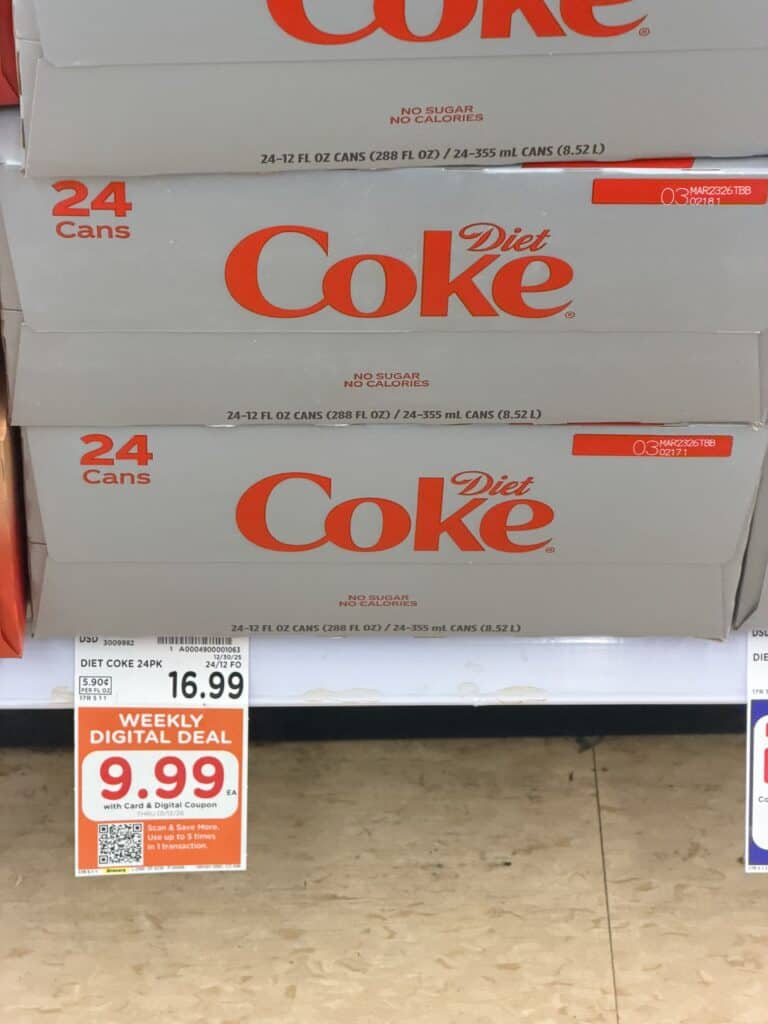 Pepsi Coca-Cola, 7up dr pepper and canada dry 24 ct soda pop kroger shelf image