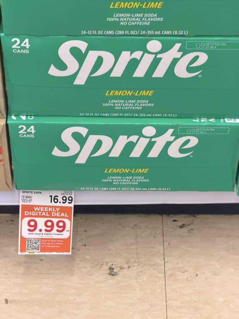 Pepsi Coca-Cola, 7up dr pepper and canada dry 24 ct soda pop kroger shelf image