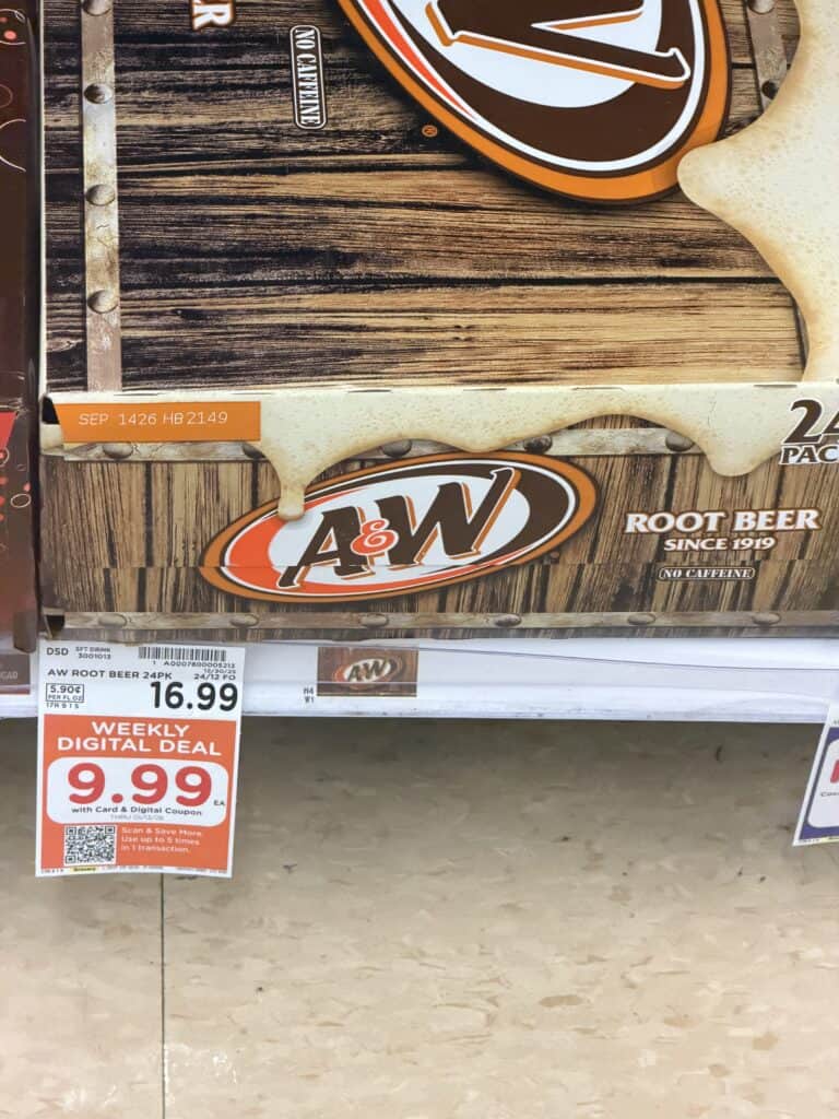 Pepsi Coca-Cola, 7up dr pepper and canada dry 24 ct soda pop kroger shelf image 