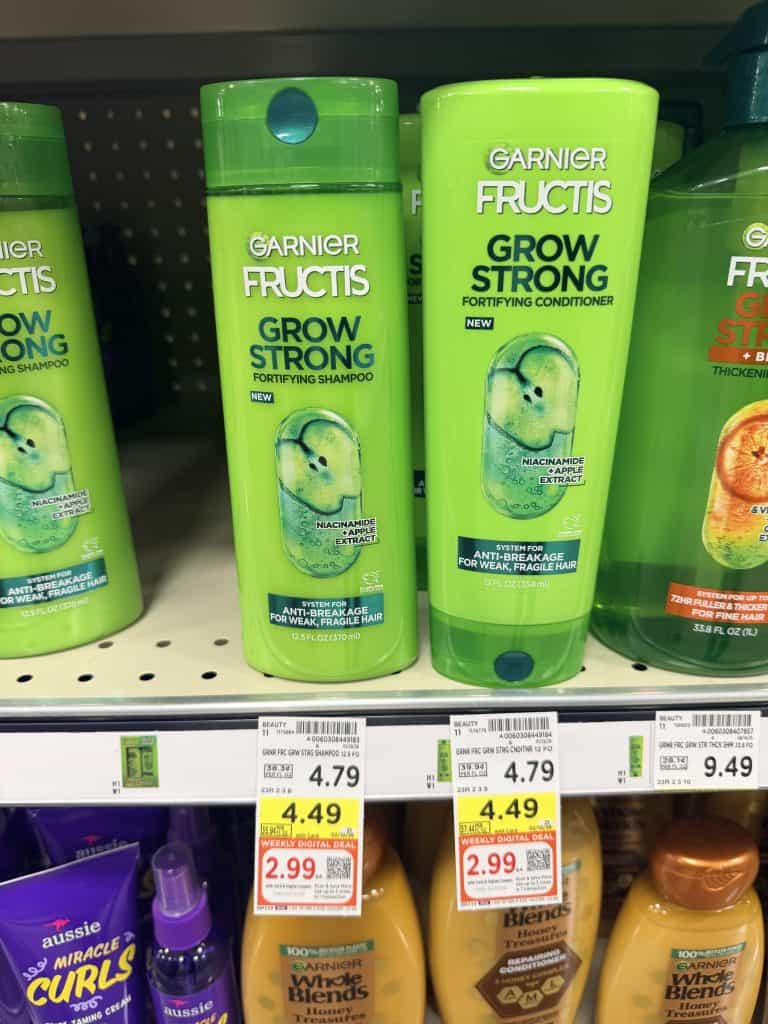 Garnier Fructis Shampoo & Conditioner Kroger Shelf image