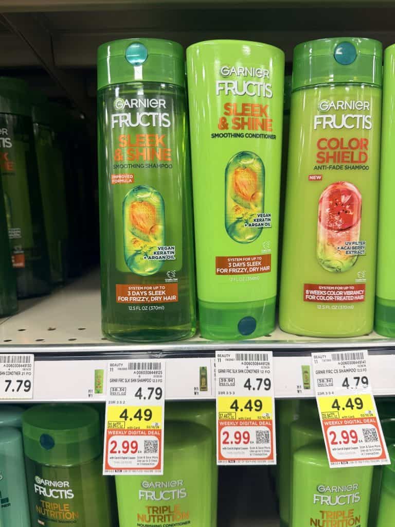 Garnier Fructis Shampoo & Conditioner Kroger Shelf image