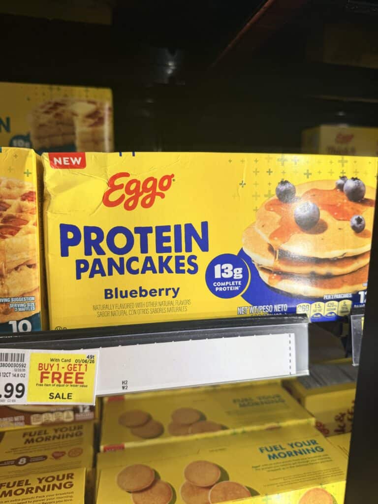 Eggo Protein Waffles Kroger shelf image