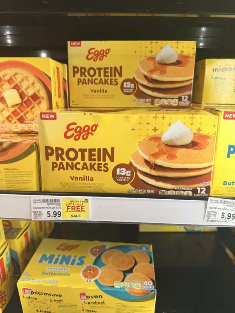 Eggo Protein Waffles Kroger shelf image