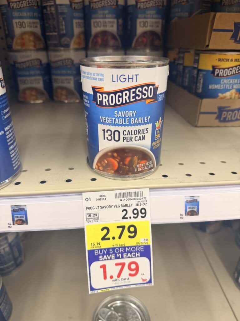 Progresso Soup Kroger Shelf Image
