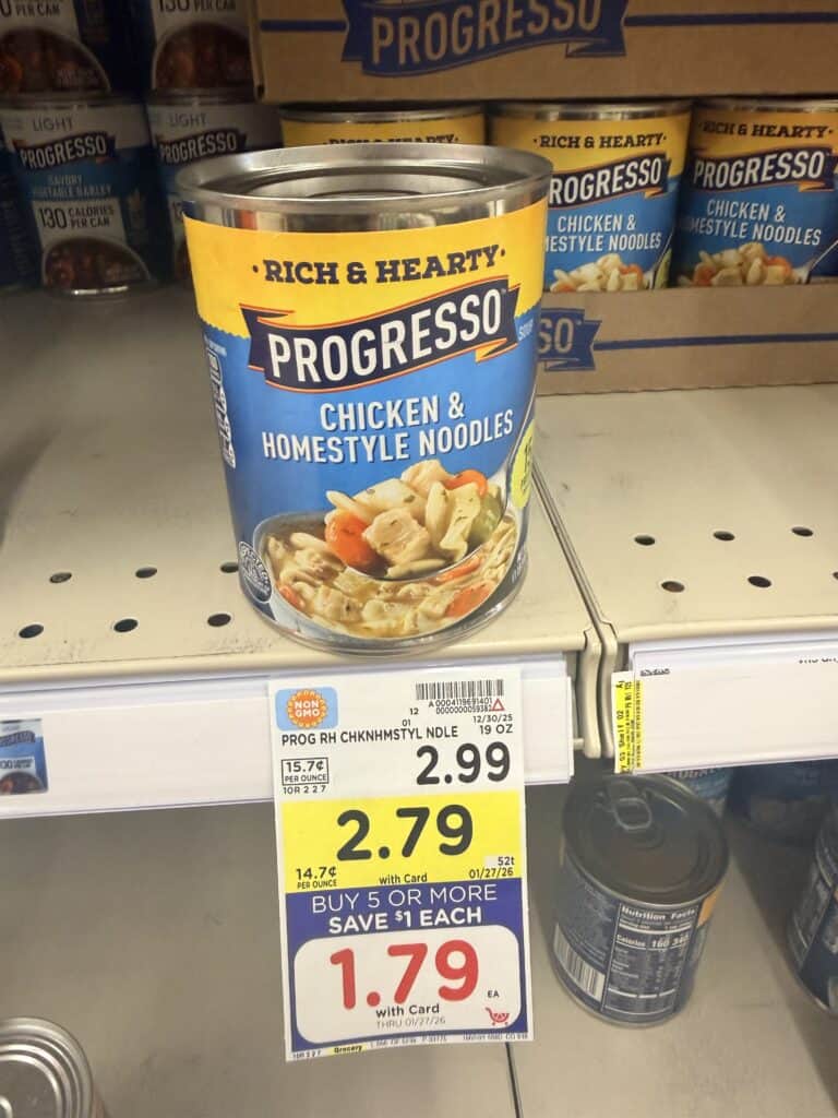 Progresso Soup Kroger Shelf Image