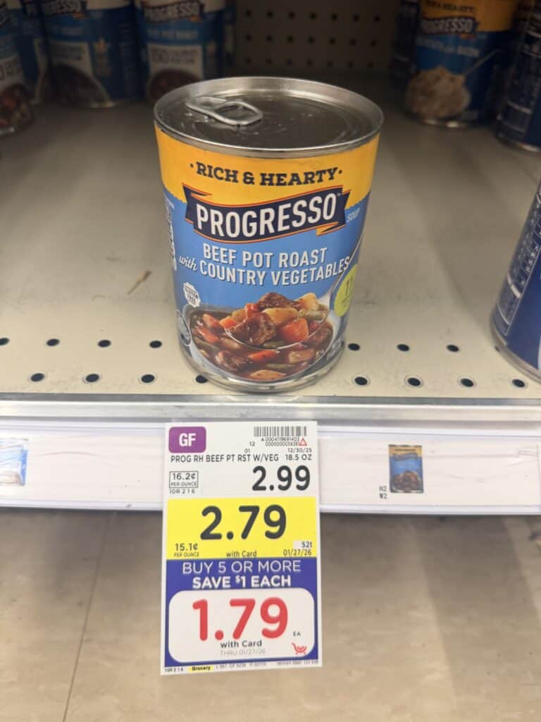 Progresso Soup Kroger Shelf Image