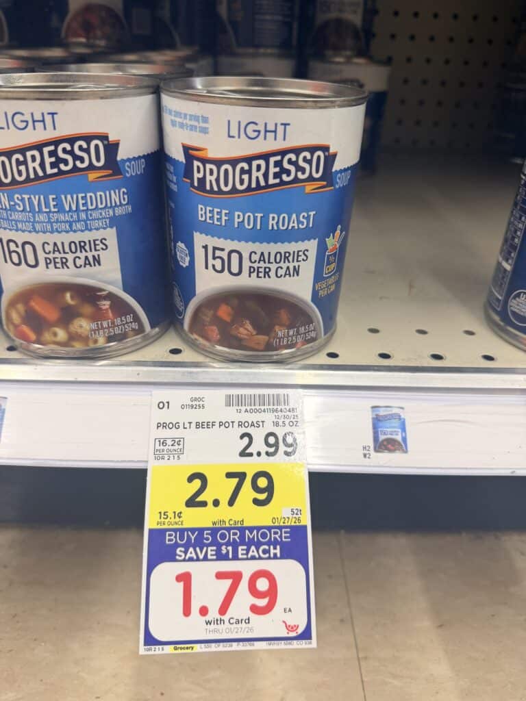 Progresso Soup Kroger Shelf Image