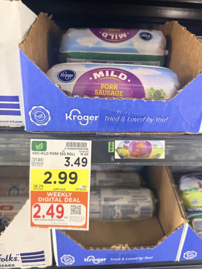 kroger breakfast sausage shelf image