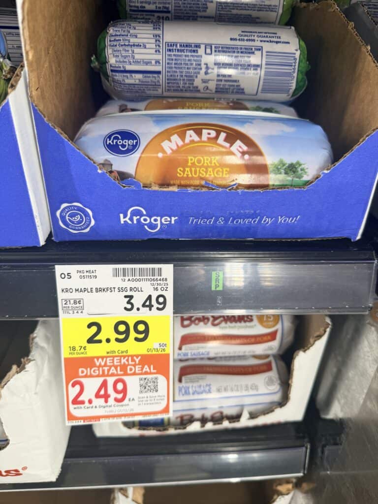 kroger breakfast sausage shelf image