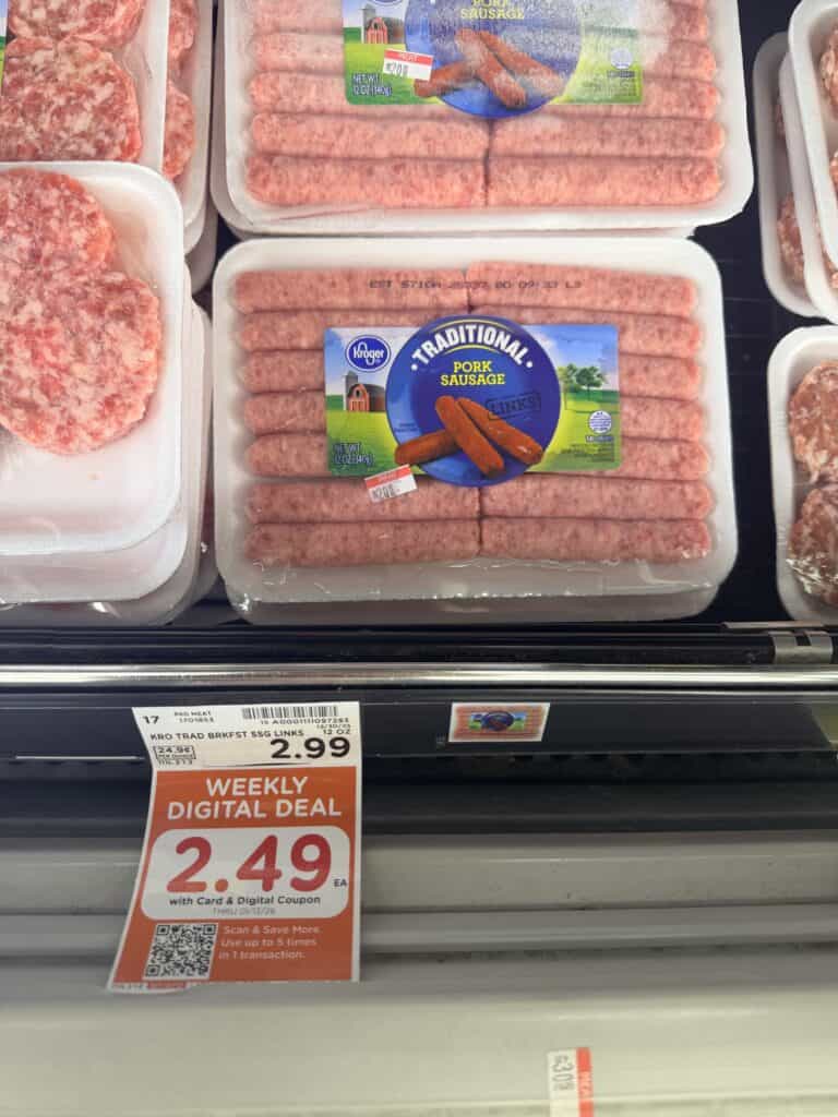 kroger breakfast sausage shelf image