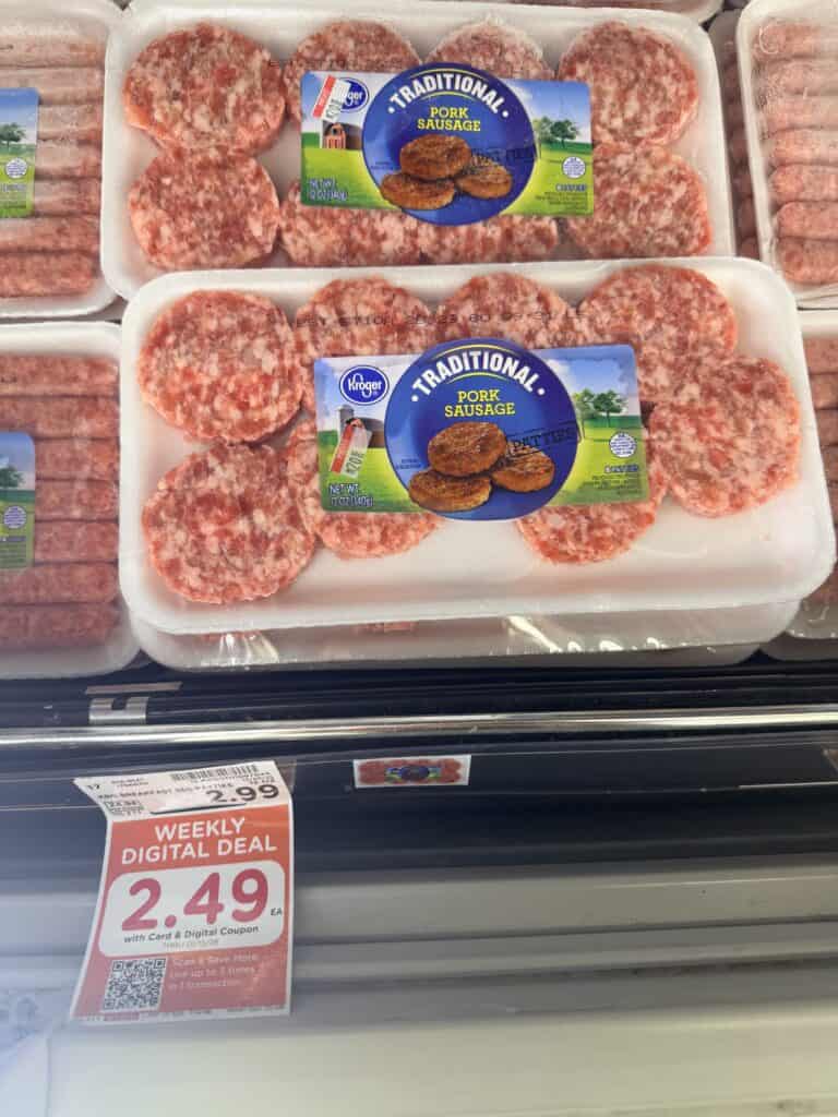 kroger breakfast sausage shelf image