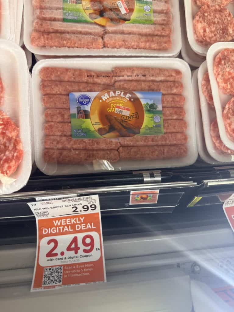 kroger breakfast sausage shelf image
