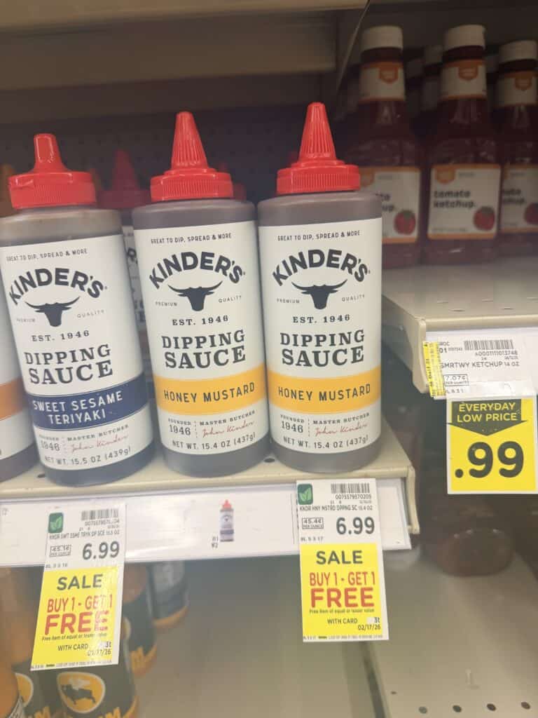 kinder's sauces kroger shelf image