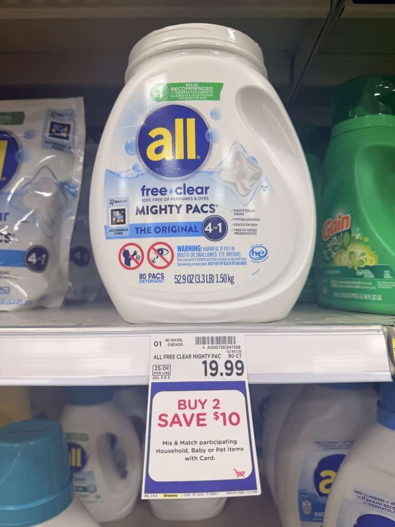 all free clear laundry detergent kroger shelf image