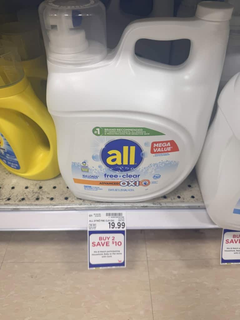 all free clear laundry detergent kroger shelf image