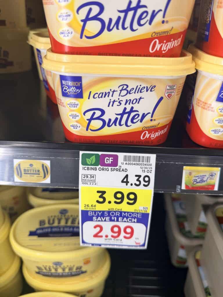 I can't believe it's not butter kroger shelf image