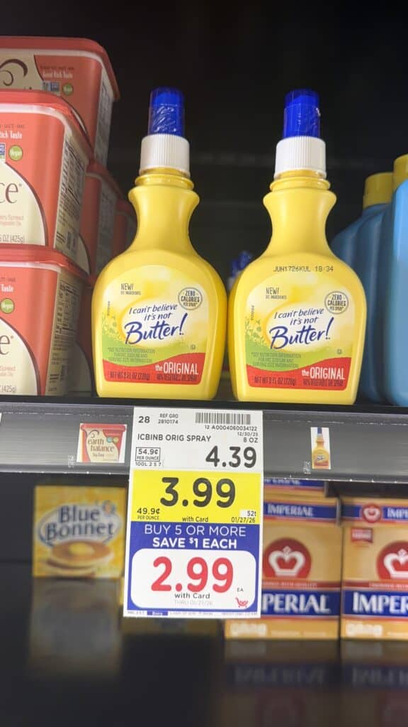 I can't believe it's not butter kroger shelf image