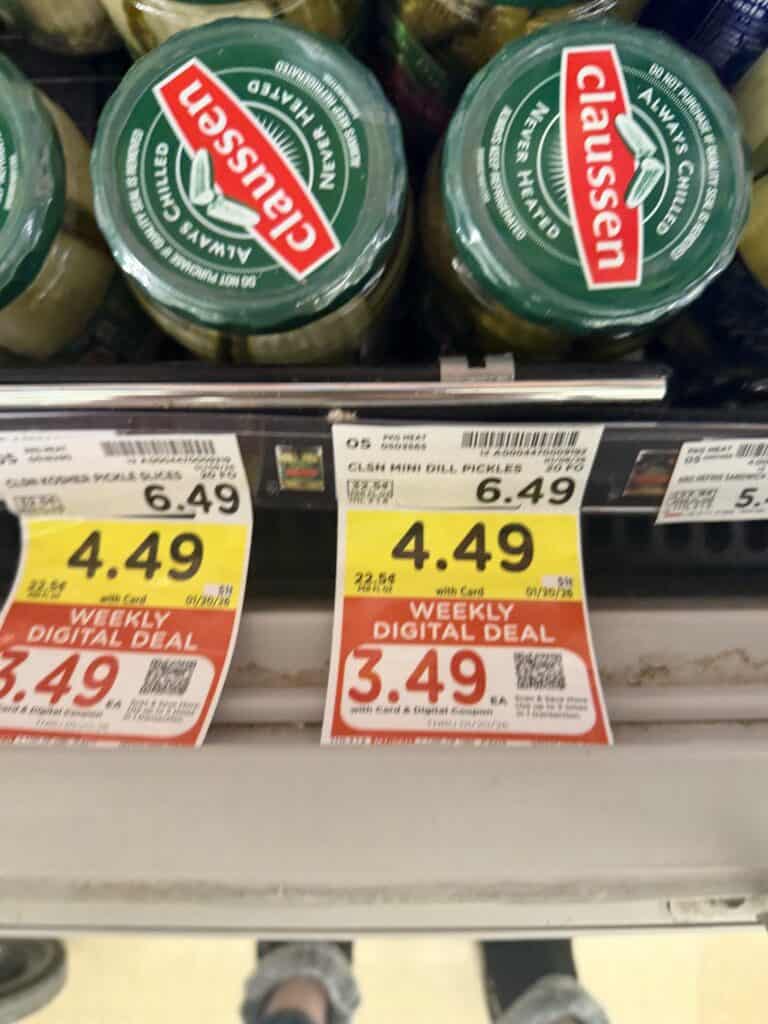 claussen pickles kroger shelf image